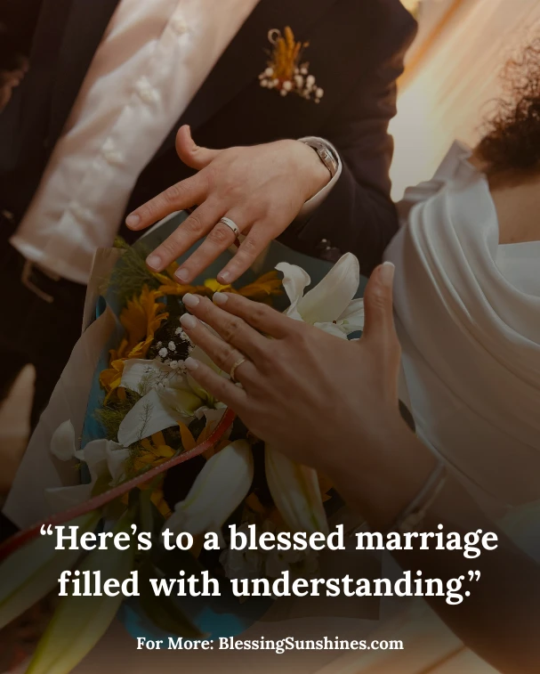 Bridal Shower Blessing Words for Cards: “May peace and patience fill your hearts each day.”