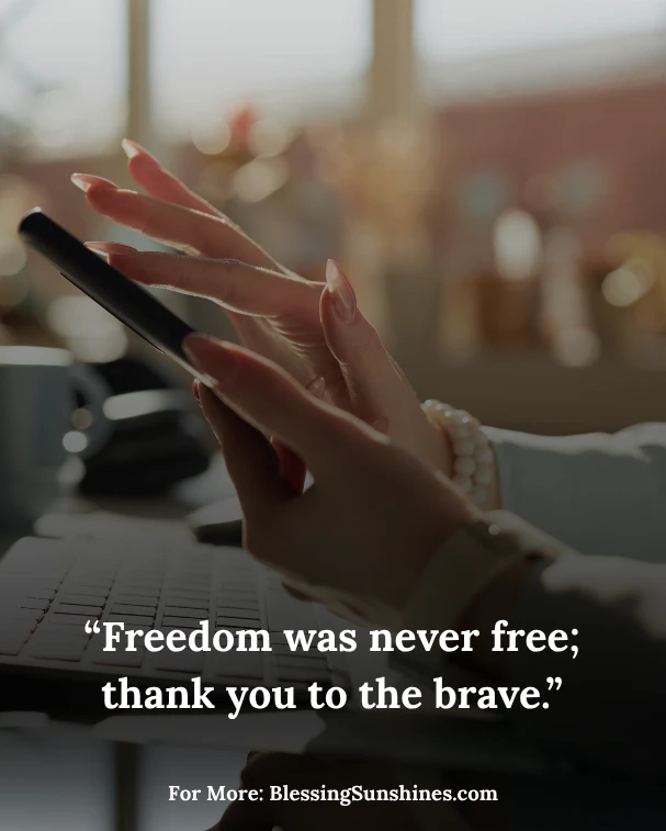 Memorial Day Blessings for Social Media, “May every flag wave in grateful remembrance.”