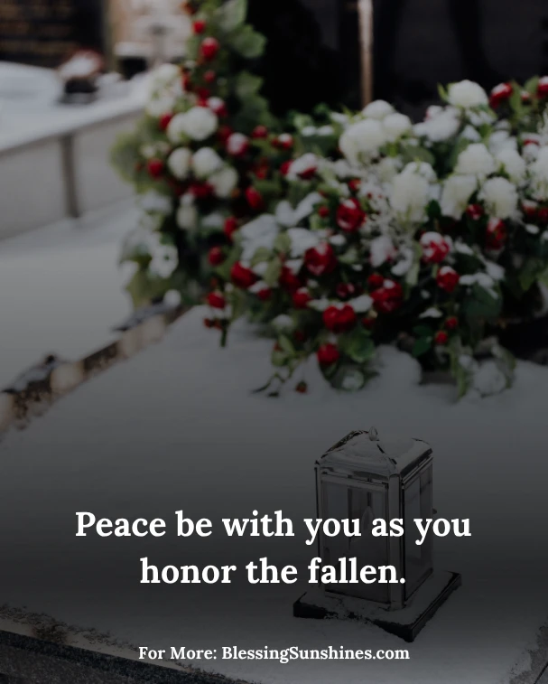 Peaceful Memorial Day Blessings, Let every prayer calm your heart in gratitude.